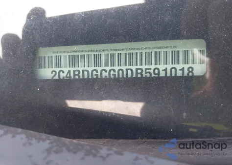 2013 Dodge Grand Caravan Sxt из США, поврежденный, VIN 2C4RDGCG0DR591018